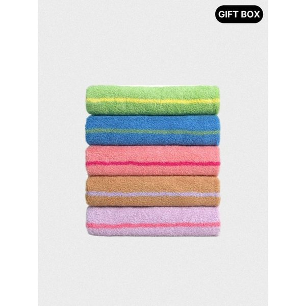 [국내생산]5P 데이브 콤팩트 코마사 타올 200g 선물포장