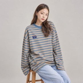 여성용 루즈핏 스트라이프 긴팔 티셔츠 캐쥬얼 티 (51824515)