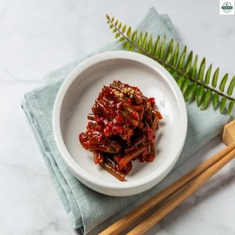 미강착한먹거리 마늘쫑 양념무침 1kg 사계절 아이스박스 포장 가락시장 직배송 자취생 반찬