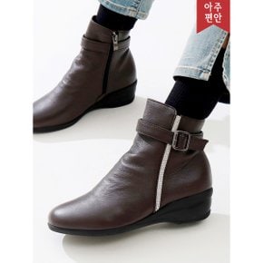 4cm 국내생산 천연가죽 우레탄창 털안감 큐빅 앵글부츠 112318_P350761367