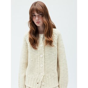 WAFFLE KNIT OUTER (ECRU CREAM)