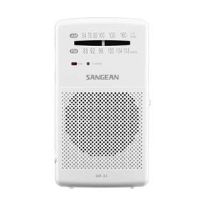 독일 산진 라디오 Sangean SR35 White Radio FM/AM Builtin Speaker Telescopic Antenna Headpho