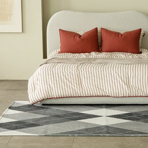 모던 아가일 단모 소프트 러그 카페트 3color/4size
