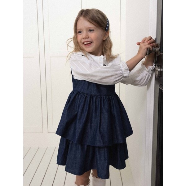 데님 리본 원피스