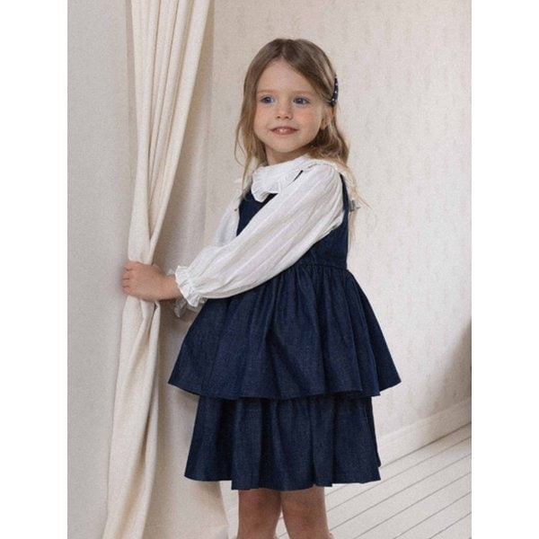 데님 리본 원피스