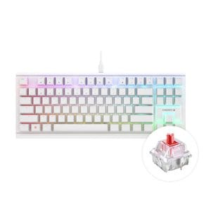 체리 MX 1.1 TKL RGB 텐키리스 게이밍 기계식 키보드 화이트 적축