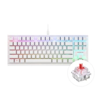 CHERRY 체리 MX 1.1 TKL RGB 텐키리스 게이밍 기계식 키보드 화이트 적축