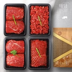 [명절 후 배송][냉장][해담한우] 1등급 한우 명품 정육세트 2호 2kg (불고기2팩+국거리+산적/각 500g)