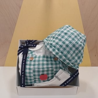 블루독베이비 GN)후르츠체크바디수트,양말 선물세트(45313-604-03+45114-810-10)