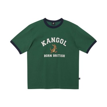 캉골 플레이 로고 링거 반팔 티셔츠 2775 그린 (KRECST27750)