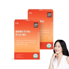 슬림웨이 핫 버닝 부스터 워터 14포 X 2박스(4주분) 하바노바 복숭아맛 분말 스파클링