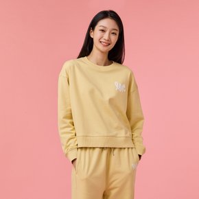 여 LOVE_탄탄 크롭 스웨트 셔츠(YELLOW / LIGHT GREY / BLACK)