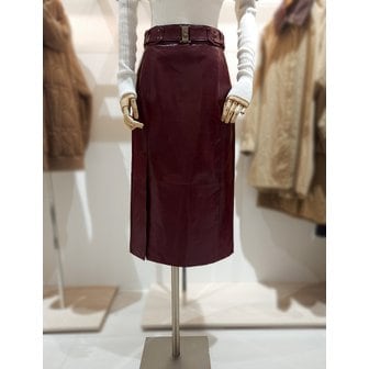 아이잗바바 [부산점] 페이크 레더 벨티드 슬릿 스커트 CRAA0SK371