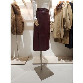 [부산점] 페이크 레더 벨티드 슬릿 스커트 CRAA0SK371