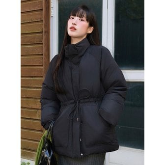 브아빗포우먼 덕다운 플럼핑 투포켓 패딩 블랙 VW652