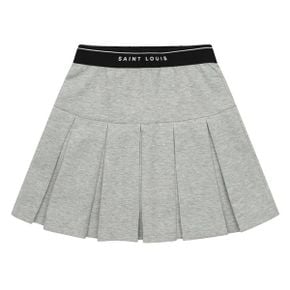 여아 레터링 밴드 맞주름 스커트 24S5753 GY_P417454796