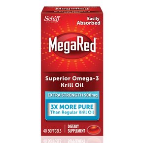 [해외직구] MegaRed 엑스트라 스트렝스 소프트젤 크릴 오일 오메가 3 보충제 500 mg 40 소프트젤