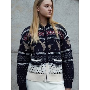 COWICHAN COLLAR ZIP UP (4COLOR)