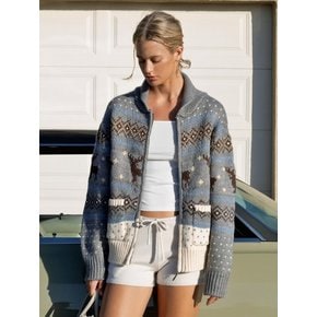 COWICHAN COLLAR ZIP UP (4COLOR)