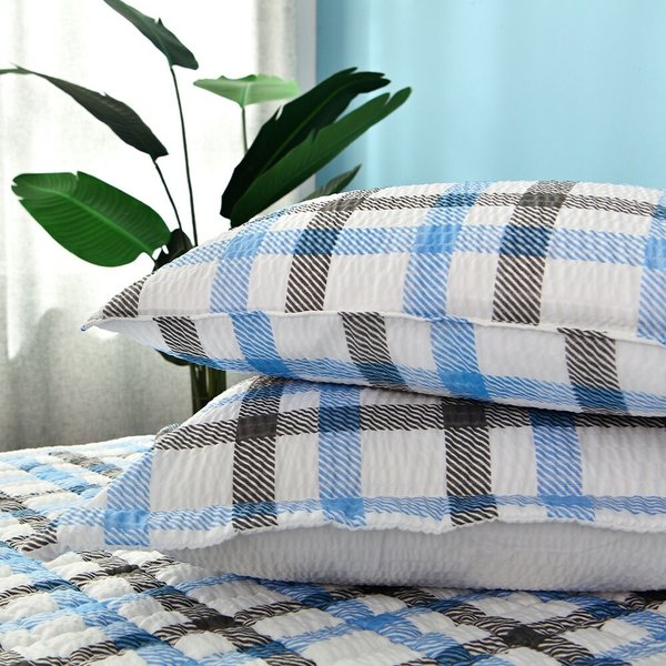 리브린 체크모먼트 시어서커 여름 베개커버 40x60