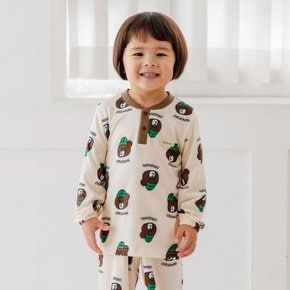 초록모자곰 무형광 스판 파자마 9부 잠옷
