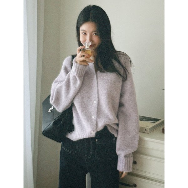 클라우드 알파카 라운드넥 가디건_4COLORS