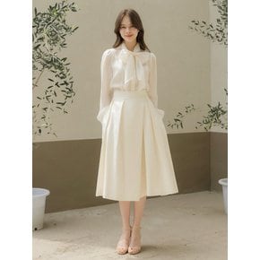 Double Tucked Flare Skirt / Ivory(2color)