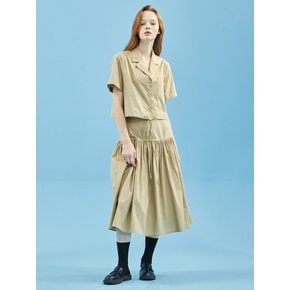 Picnic Two Piece Banding Skirt [Beige]