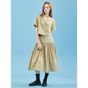 Picnic Two Piece Banding Skirt [Beige]