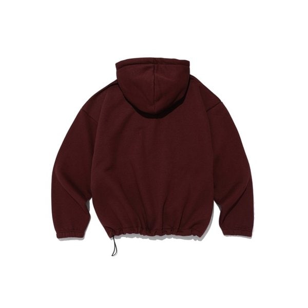 [기모선택] 헤브 어 드림 스트링 후드 티셔츠 (와인)