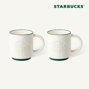 [스타벅스] 그린 사이렌 머그 세트 180ml (2P)