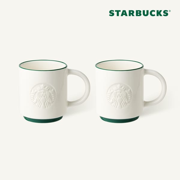 [스타벅스] 그린 사이렌 머그 세트 180ml (2P)