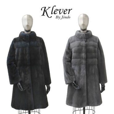  진도 Klever FULL SKIN 휘메일 유색 밍크코트 (K3W2EC03_)