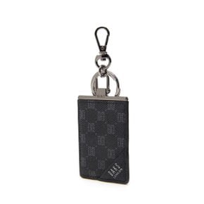 [LOUIS PVC] 블랙 가죽 DD로고 장식 키링 DBHO0F138