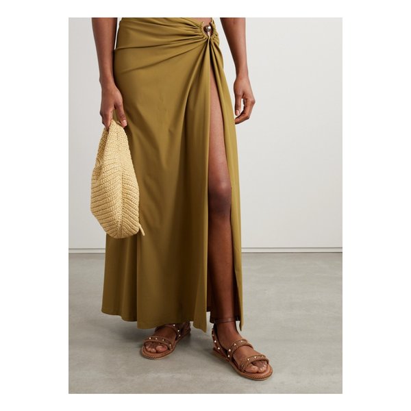 락스터드 토션 로프 트리밍 가죽 샌들 1647597350077141