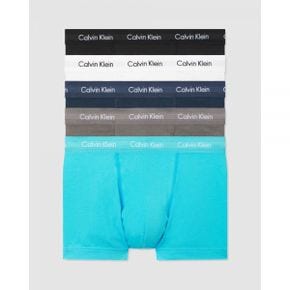 5206090 Calvin Klein 5-Pack Cotton Stretch Trunks - Black, Eiffel Tower, White, Spellbound