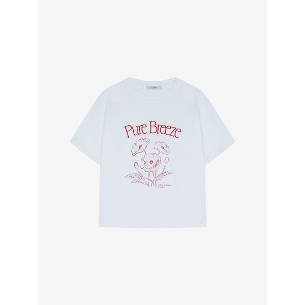 레귤러 핏 플라워 그래픽 티셔츠 (VMIBD2841)