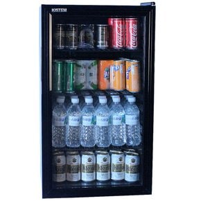 키스템 미니쇼케이스 85리터 강화유리 소형 음료수냉장고 KIS-KDS85R 탕비실 휴게실 업소용 카페