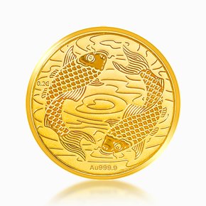 순금 골드바 행운 선물 골드 잉어 코인 0.2g