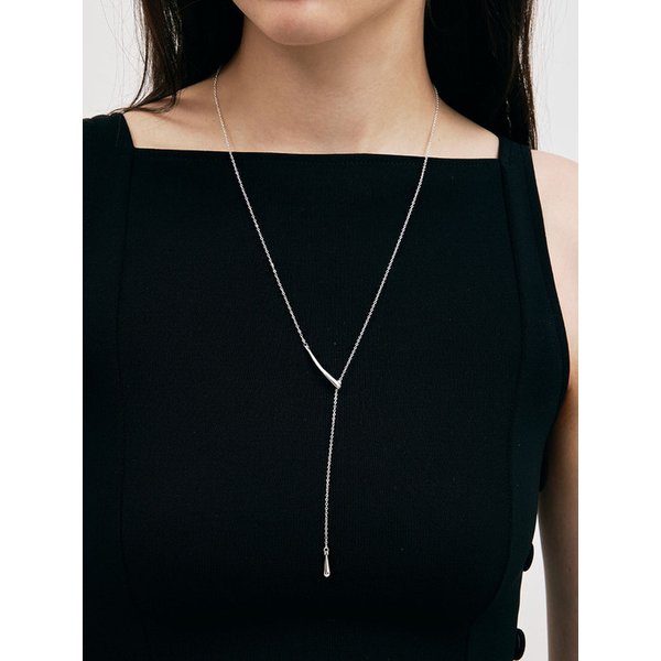 [W컨셉 단독]Y water drop necklace