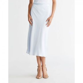 3906764 Calvin Klein Slim Recycled Crepe Midi Skirt - Blue 64240452