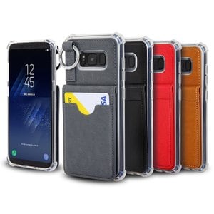  아이폰7플러스 XR XSMAX 갤럭시S24 LG V40 포켓링 카드수납 에어쿠션 젤리 범퍼 휴대폰 케이스