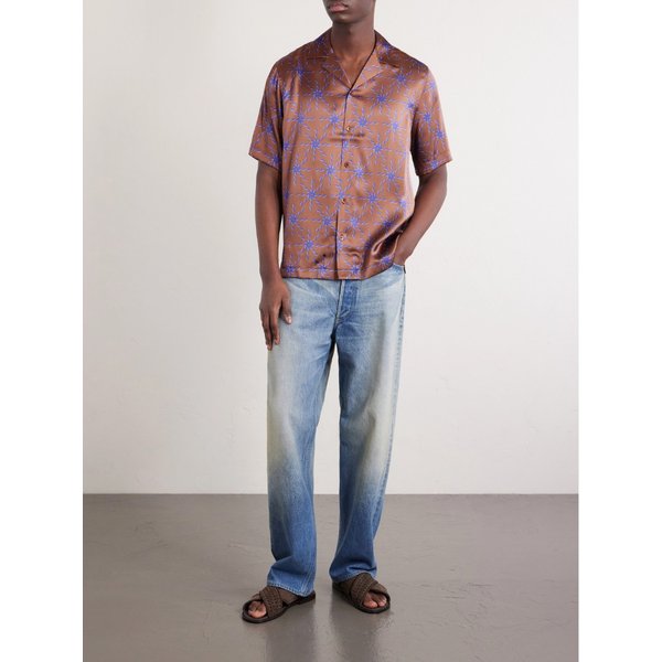 프레스코볼 카리오카 로베르토 프린트 실크 셔츠 46376663163008332