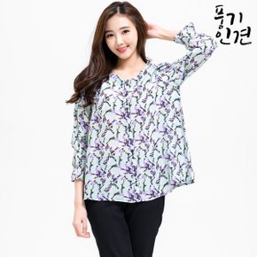 국산 풍기인견 9부 블라우스 티셔츠 9224 인견 9부 블라우스 9224-4타입