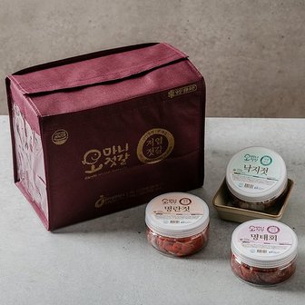 참다올 [속초아바이마을전통젓갈]명란젓+명태회+낙지젓 각350g (부직포 가방포함)