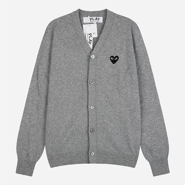 [시흥점] 6S AX N024 051 2 블랙 하트 니트 브이넥 가디건 그레이