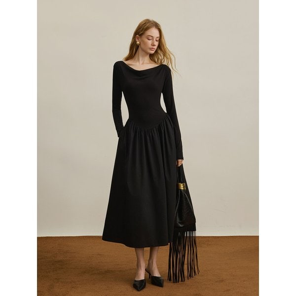 YY_French elegant waist dress