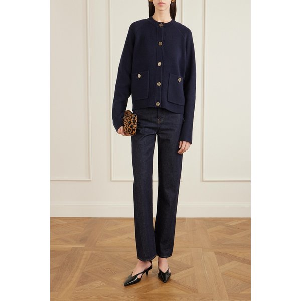 골드 버튼 울 블렌드 리브 가디건 46376663162936236