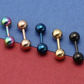 심플 바벨 3mm 티타늄 아령 컬러 피어싱 액세서리