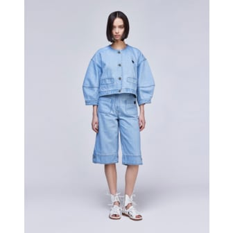 송지오 [파주점] [송지오우먼]지제로 버뮤다 데님 팬츠 라이트 블루 WH2PT830LB